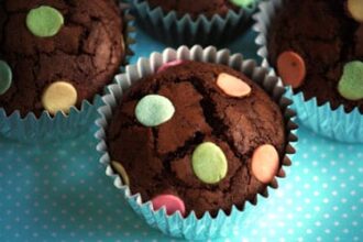 Muffins de chocolate y menta fáciles y refrescantes