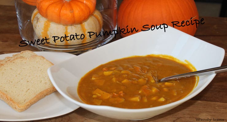 Receta de sopa de batata y calabaza