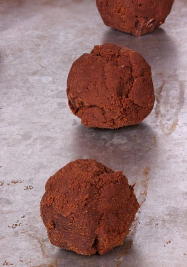bolitas de galleta de chocolate