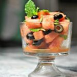 Ensalada de Sandía, Menta y Aceitunas