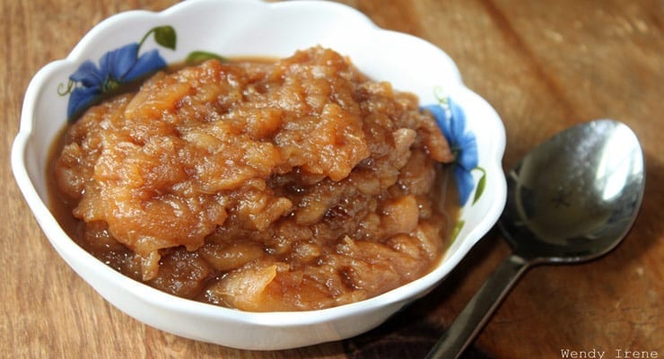 Compota de manzana al horno