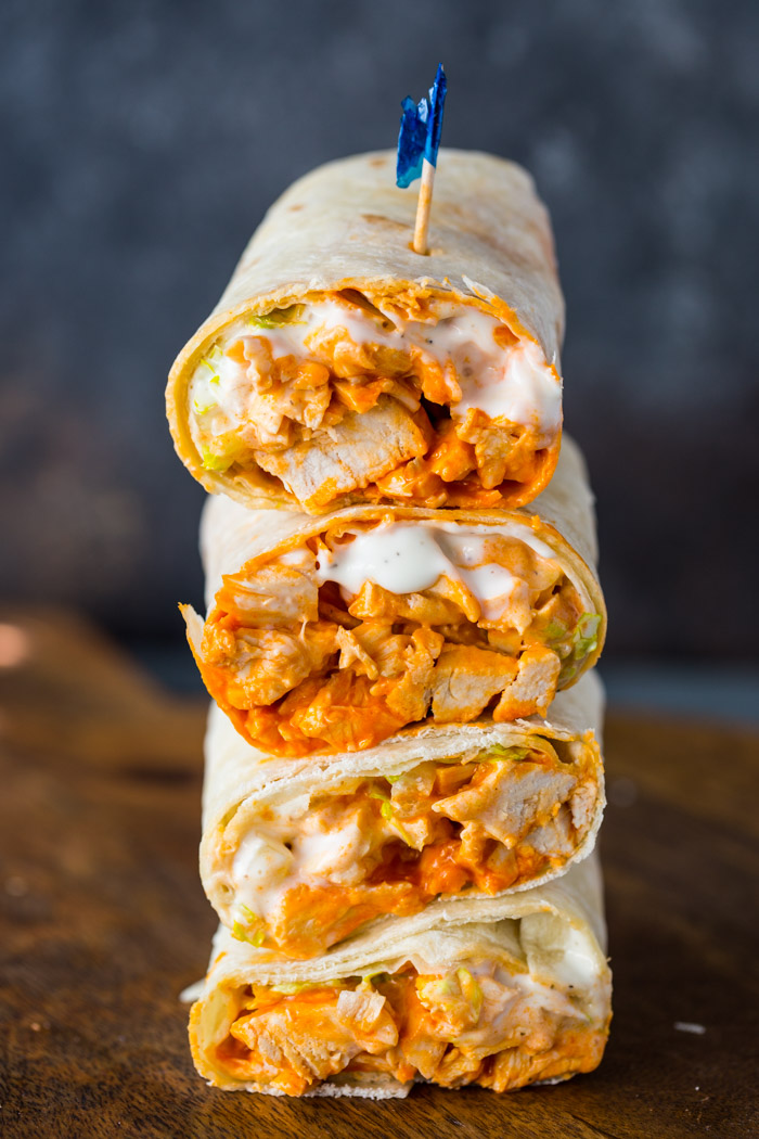 Wraps de Pollo Buffalo en 5 minutos